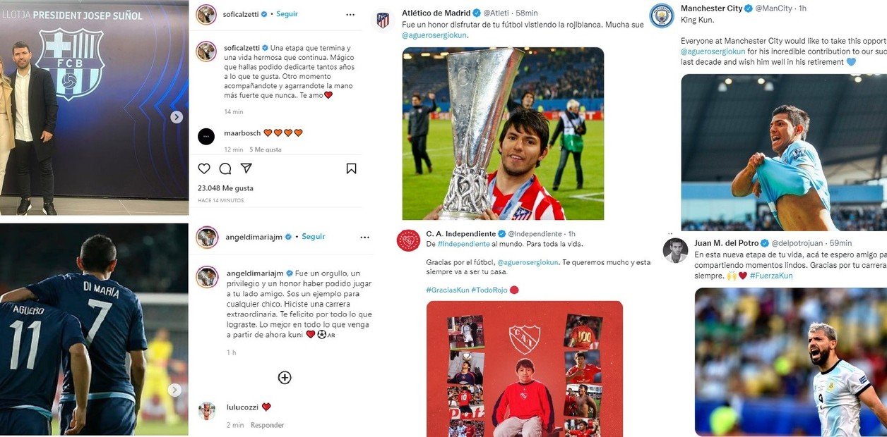 amigos de sergio augero el kun saludos por su retiro en redes sociales diario ole arg