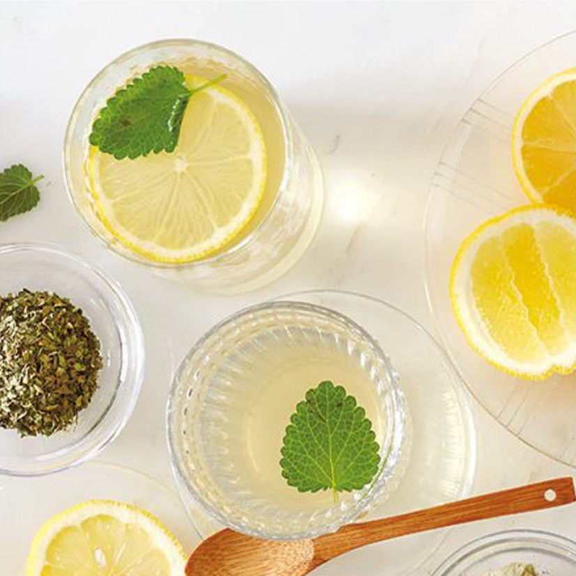 agua saborizada con menta lima o limon y naranjas para el terere con yerba mate