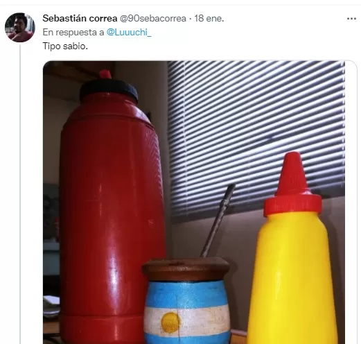 tweet mate con azucarera en envase de mostaza