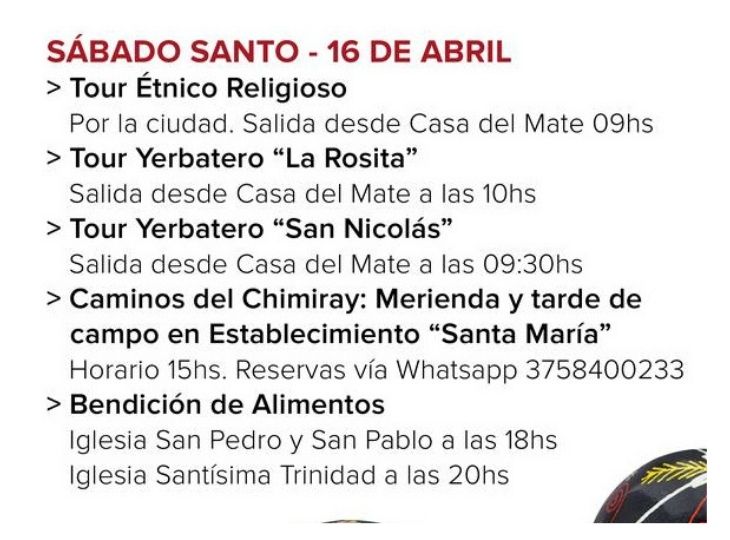 programa actividades semana santa apostoles 2022