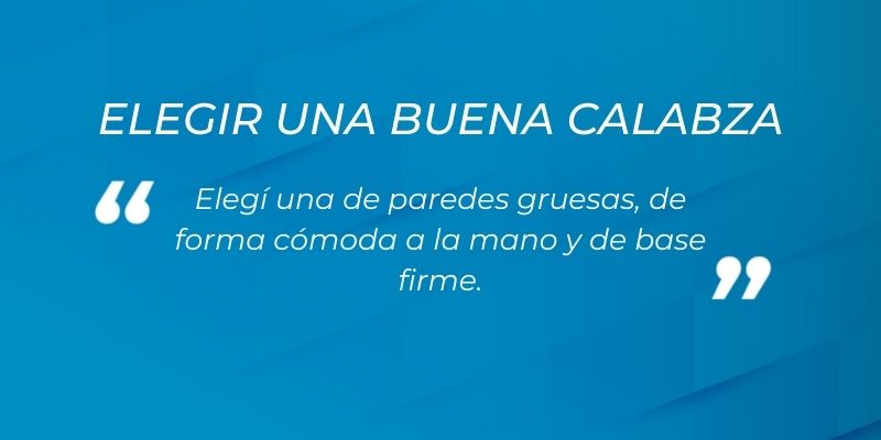 consejo para elegir una buena calabaza para tomar mate