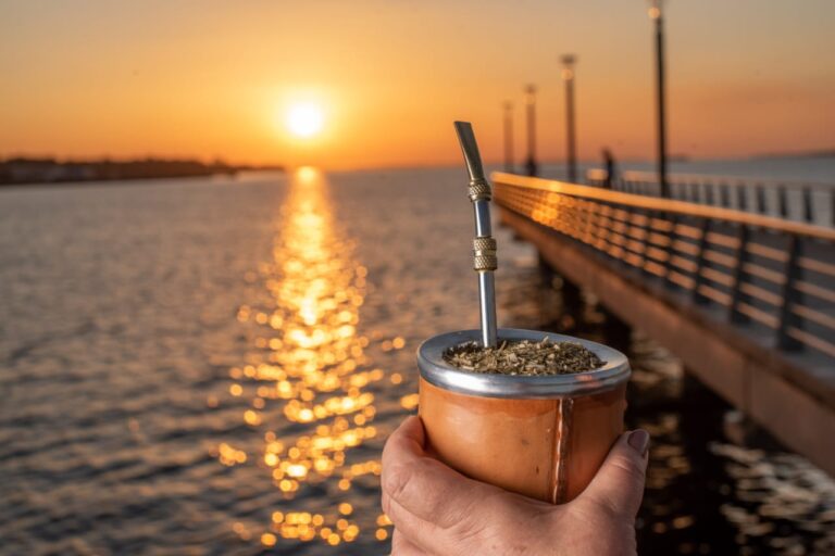 tomando mate al atardecer beneficios para la salud