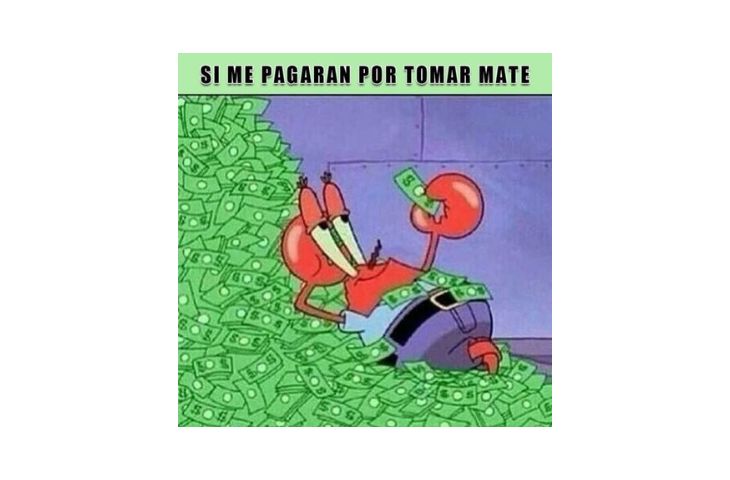 calamaro meme si me pagaran por tomar mate