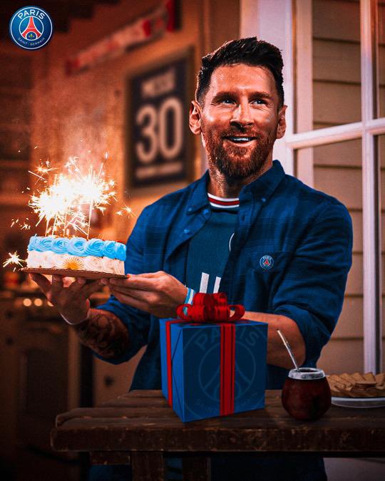  En Europa ya celebran el cumpleaños de Messi con torta y mate