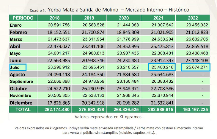 consumo-interno-yerba-argentina-julio-2018-a-2022