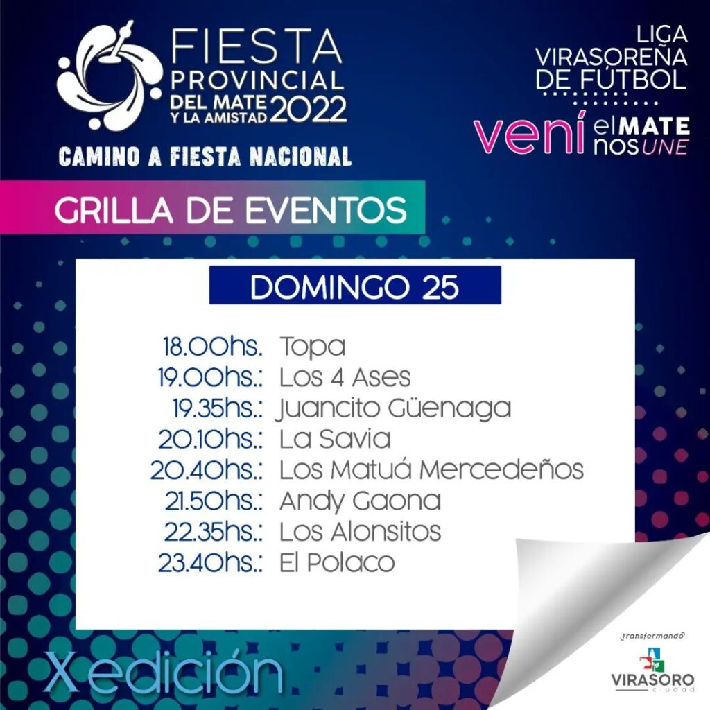 programa-grilla-fiesta-mate-amistad-virasoro-2022-domingo25