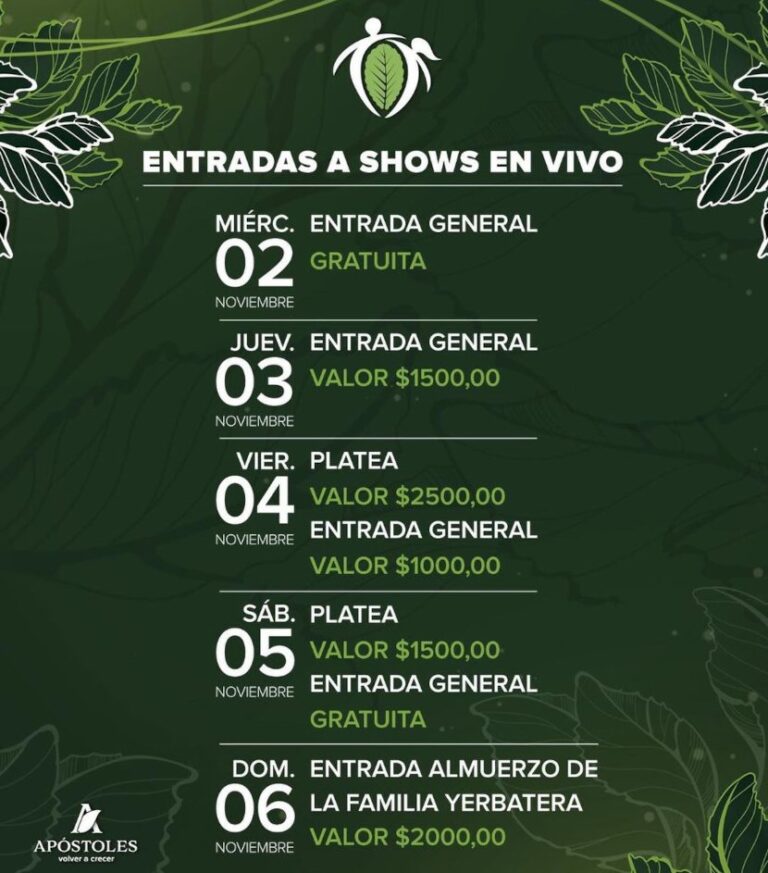 valor-entradas-shows-fiesta-yerba-mate-2022-apostoles