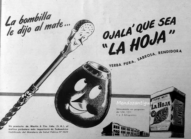 publicidad yerba mate la hoja 1956