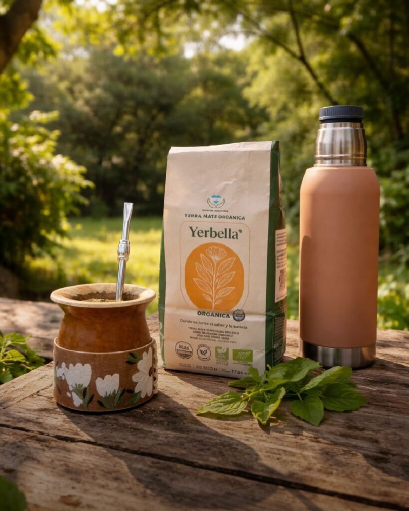 termo mate y bombilla yerbella compostable