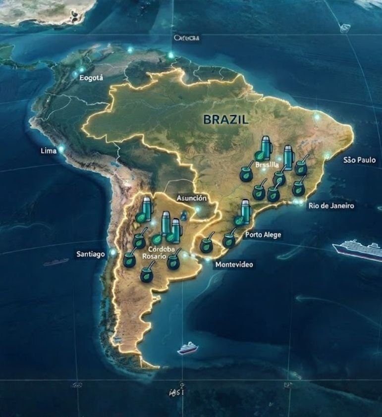mapa-consumo--produccion-yerba-mate-brasil-argentina-uruguay