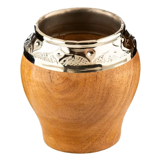 mate torpedo de madera algarrobo barnizado.